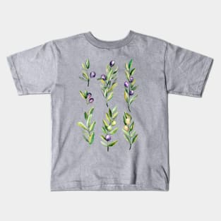 Peace Offering - Watercolour Olive Branches Kids T-Shirt